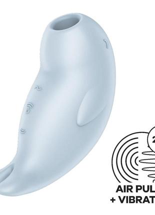Вакуумный клиторальный стимулятор с вибрацией satisfyer seal you soon