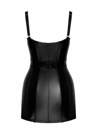 Платье noir handmade f320 starlet wetlook minidress with ring belt - s8 фото