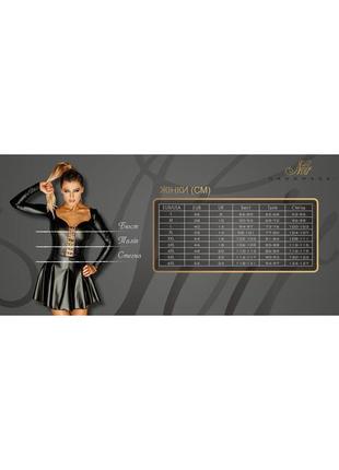 Платье noir handmade f320 starlet wetlook minidress with ring belt - s10 фото