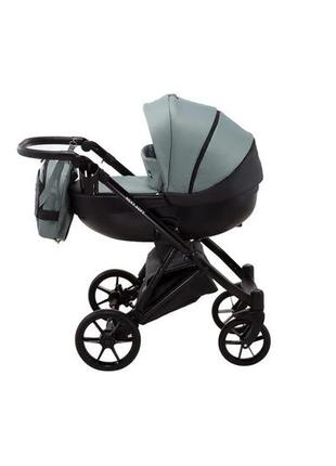 Детская комбинированная коляска нефритового цвета 2 в 1 bair next soft, коляска синий с черным для детей3 фото