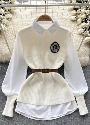 Сорочка + жилет ❤️