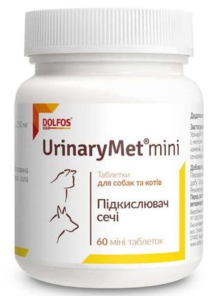 Таблетки dolfos urinomet mini для кошек и собак 1 таблетка (5903772196351)