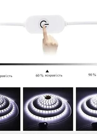 Led лента с регулируемой яркостью и питанием usb warm white 3 м