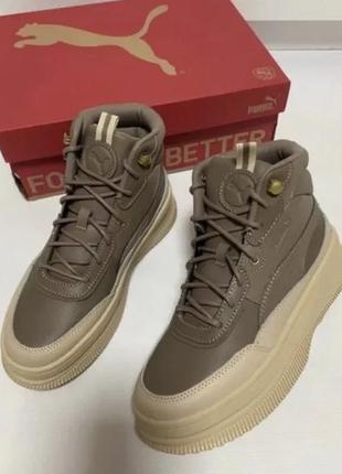 Puma mayra женские хайтопы, ботинки кожаные пума 39й размер.8 фото