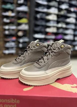 Puma mayra женские хайтопы, ботинки кожаные пума 39й размер.10 фото