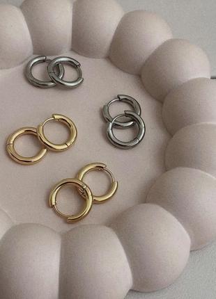 Серьги кольца из нержавеющей стали