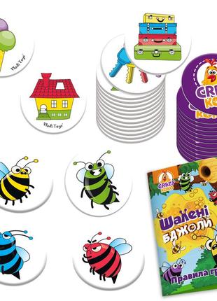 Гра настільна vladi toys розважальна шалені бджоли (укр) (vt8077-06)