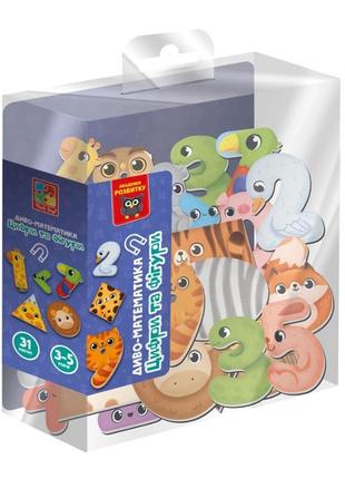Гра розвиваюча vladi toys магнітна. диво-математика. цифри та фігури (укр) (vt5411-19)