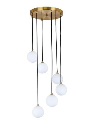 Люстра подвесная 761p1006f-6 brz+wh (300)