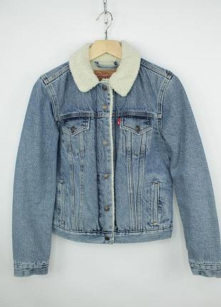 Тепла джинсова куртка шерпа levis womens 36136-0000 original sherpa trucker jacket denim