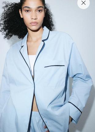 Блакитна піжама 100% бавовна h&m (розмір xs-s)