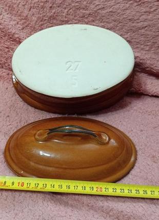 Гусятница. утятница. жаровня. керамика. клеймо. покрытие. германия