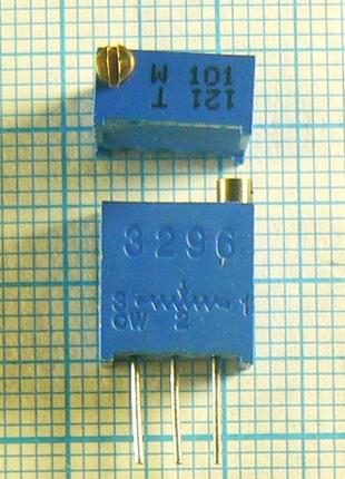 Лот 27 × 4.9 ₴ = 132 ₴ 100е 3296w 1вт регулювання зверху 3296w-1-101 3296 100r 100ом 100 е r ом