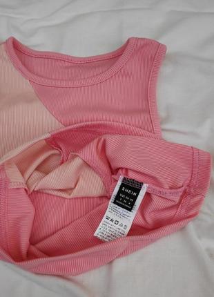 Кроп топ комбинация в рубчик ✨ shein ✨ топ двухцветный топ-американка5 фото