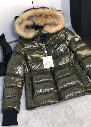 Роскошный пуховик женский moncler куртка женская монклер