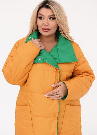 Двосторонній пуховик батал