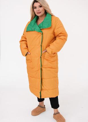 Двосторонній пуховик батал