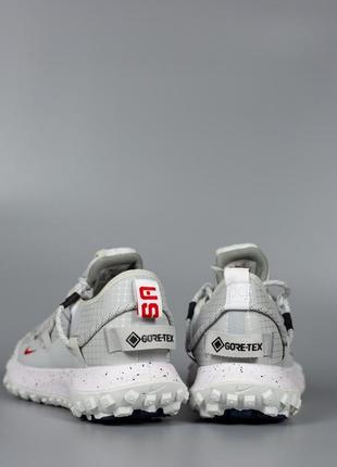 Кроссовки nike acg mountain fly low gore tex light grey 4