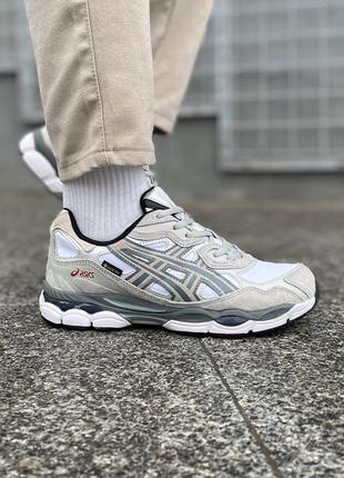 Кроссовки asics gel-nyc grey/beige (gore-tex)
