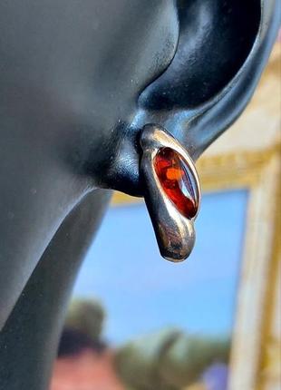 Винтажные серебряные серьги2 фото