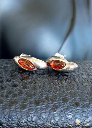 Винтажные серебряные серьги3 фото