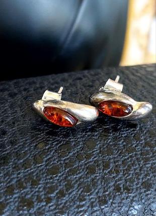 Винтажные серебряные серьги4 фото
