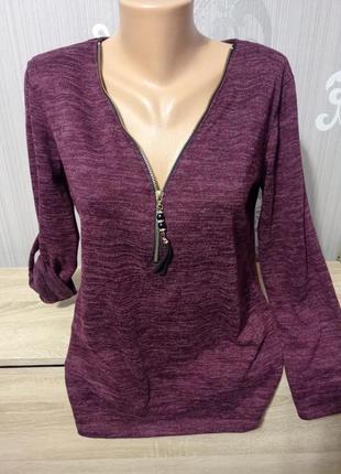 Кофточка пуловер с замочком