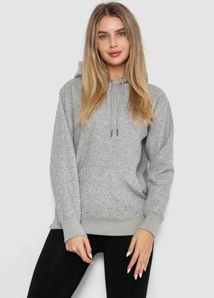 Худі жіночий на флісі, колір сірий, 242r053