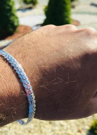 Серебряный комплект цепочка + браслет/925 проба/скидка 70% !!!