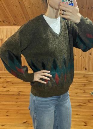 Теплый ретро свитер