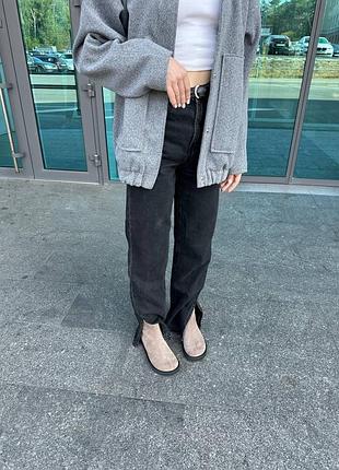 Стильні анатомічні ботіночки, замша, демі3 фото