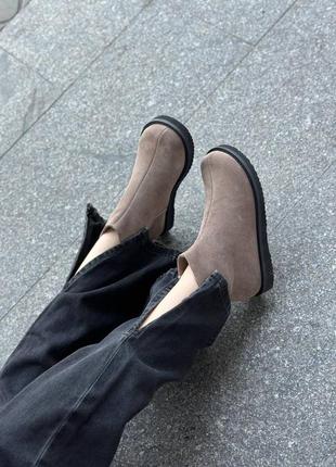 Стильні анатомічні ботіночки, замша, демі2 фото