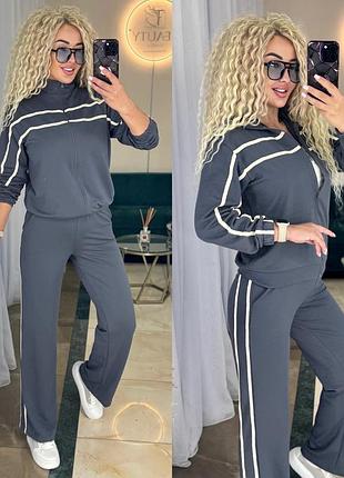 Женский брючный костюм палаццо осень деми