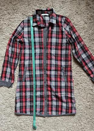 Сорочка в клітинку утеплена розмір xs-s