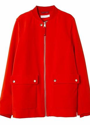 Бомбер пиджак ярко красного цвета h&m