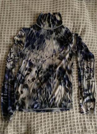 Водолазка/гольф леопард принт