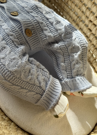 Чоловічок (комбінезон) в’язка блакитний