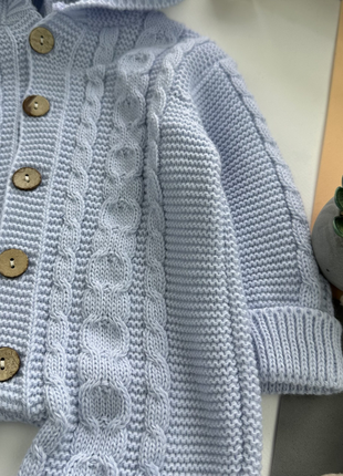 Чоловічок (комбінезон) в’язка блакитний