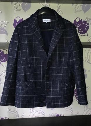 💯 шерсть актуальний піджак в клітинку