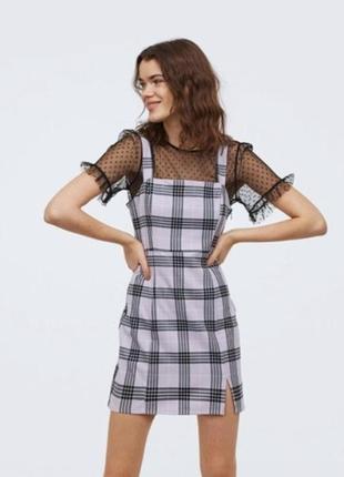 1+1=3 🎁 более милое платье сарафан в клетку от h&m