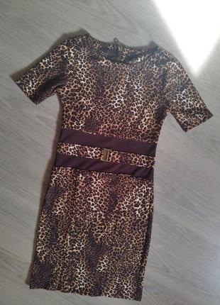Новое женское платье принт лео.леопардовое платье