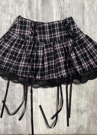 Юбка готическая лолита y2k dollskill