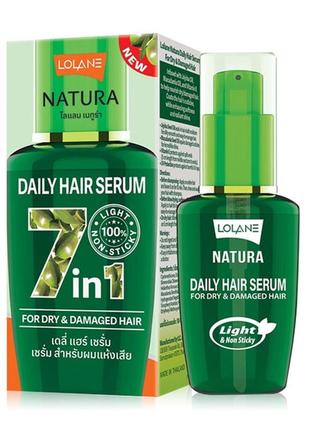 Тайська сироватка для сухого пошкодженого волосся lolane daily hair serum, 50 мл