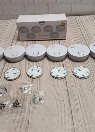 Elro fs1510 датчик диму - 6шт,10 років роботи акб + комплект кріплення