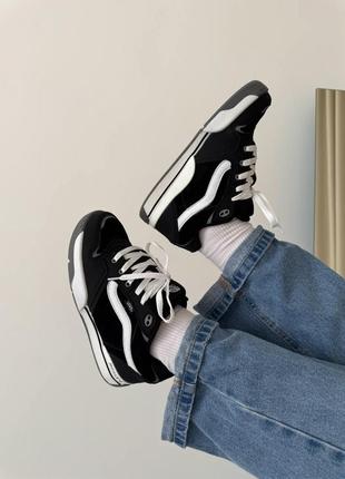 Стильные кроссовки vans rowley xlt black/white