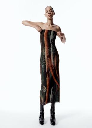 Zara платье сетка,р l