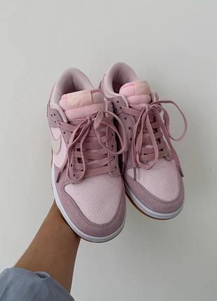 Нежные, женские кроссовки nike dunk low teddy bear pink10 фото