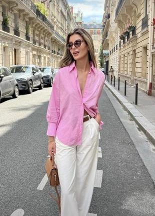 Zara розова жіноча сорочка / рубашка