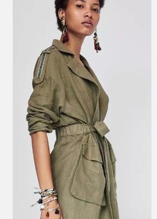 Пиджак из льна zara