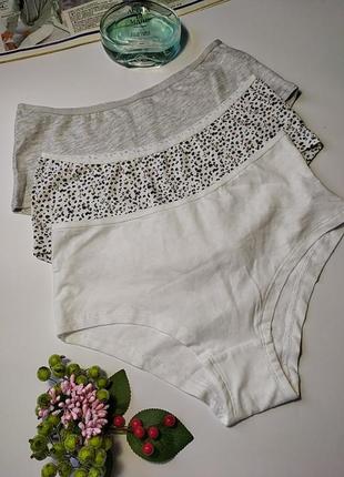 Набір 3шт нових котонових трусиків primark, eur 32-34